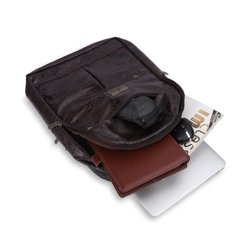 15.5L Laptop Backpack - Stylish & Spacious Design | Water Resistant | Dark Brown