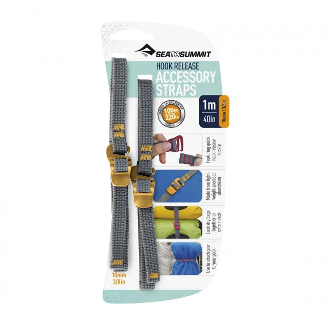 Acc. Straps W Hook Release (Pair) 10 Mm / 3/8" Webbing