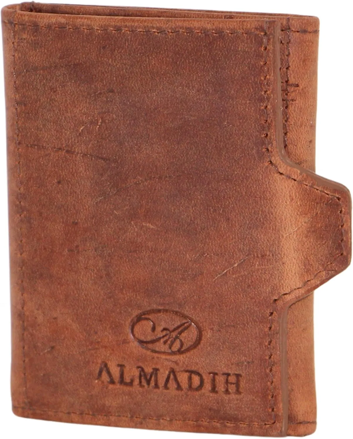 ALMADIH  Wallet Landscape Format Elegant Cowhide Leather Coin Compartment with Gift Box (SP-4) Men's Women's Wallet Unisex Purse Wallet Men's Wallet Case Leather Wallet