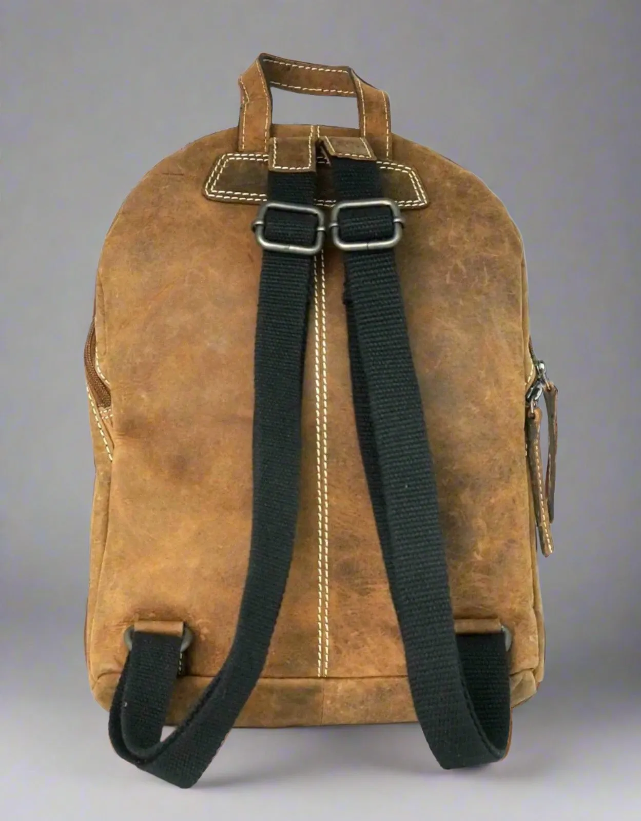 Ariel Brown Leather Backpack Unisex- KALGHI