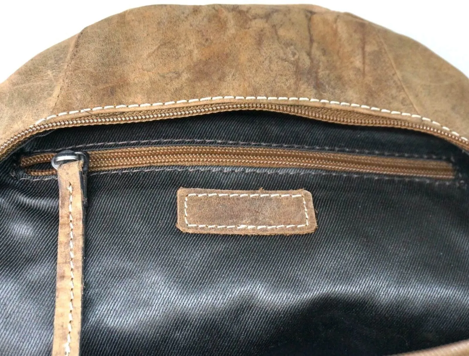 Ariel Brown Leather Backpack Unisex- KALGHI