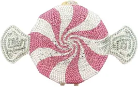 Candy Shape Clutch Purse Shining Crystal Evening Bags Luxury Rhinestone Handbags for Prom Cocktail Party