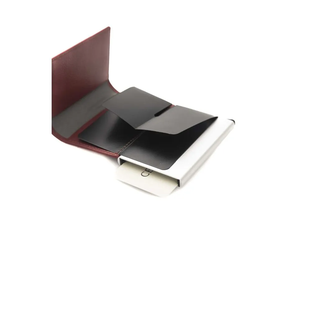 Cerruti 1881 Red Calf Leather Men Men's Wallet