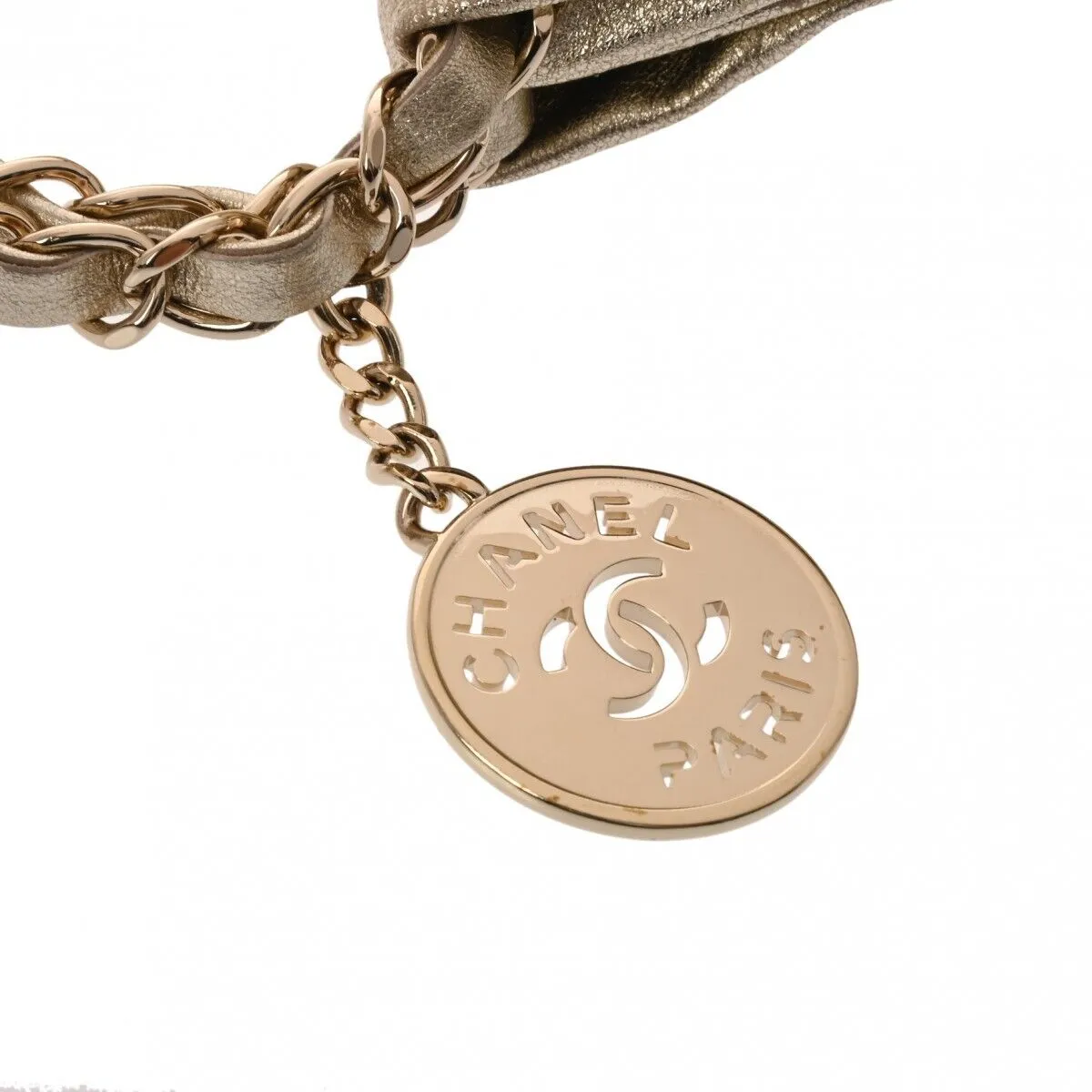 Chanel 22 Small Handbag Metallic Gold