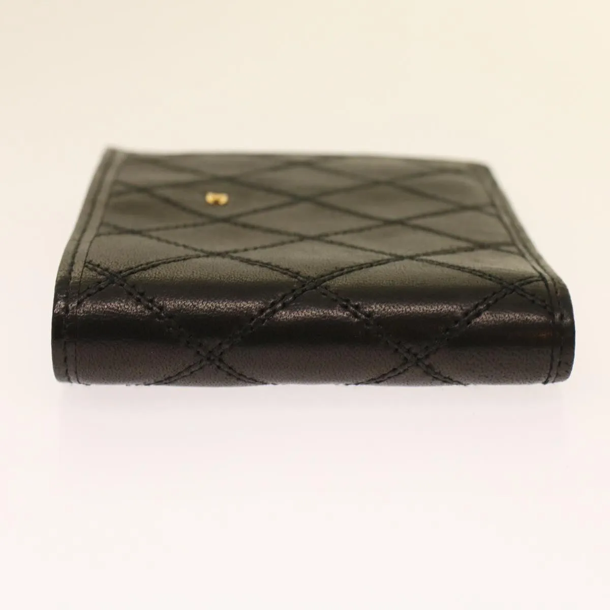 CHANEL Bicolole Wallet Leather Black CC Auth bs6820