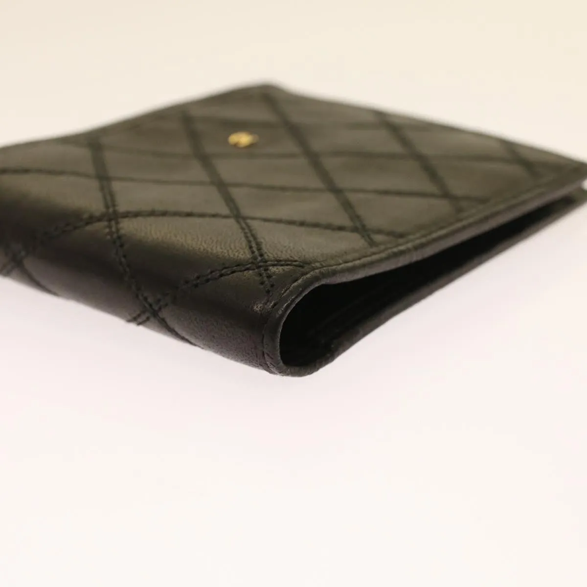 CHANEL Bicolole Wallet Leather Black CC Auth bs6820