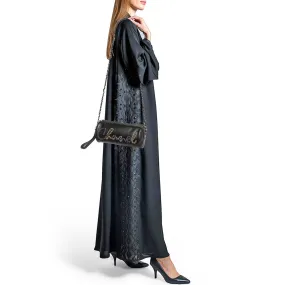 CHANEL  Black Leather Chain Signature Bowler Bag