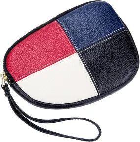 Contrasting Color Small Wallet Clutch Ladies Soft Genuine Leather Handbag Wallet Leather Wallet
