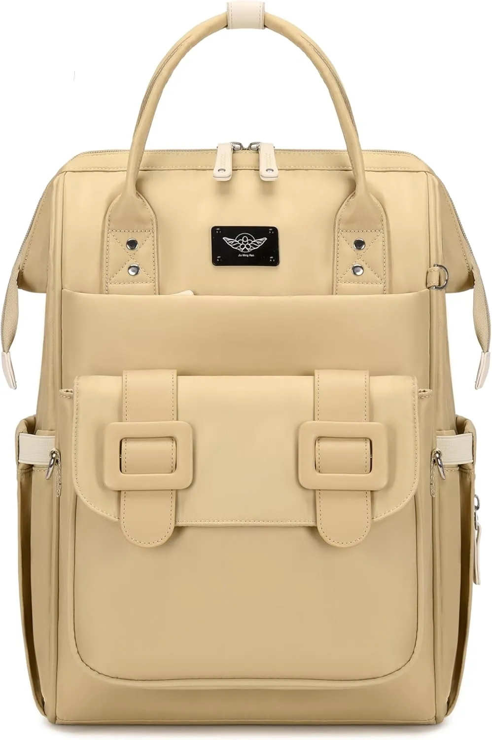 Diaper Bag Backpack, Large Capacity, Water-Resistant, Backpack and Messenger Bag Set Can be Combined Disassembled (Khaki)