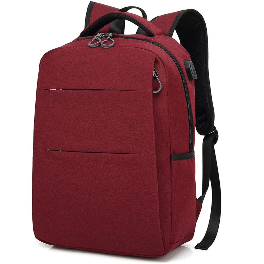 Fashion Backpack for Teens USB Lightweight Schoolbag Fits 15.6 Inches Computer Leisure Daypack