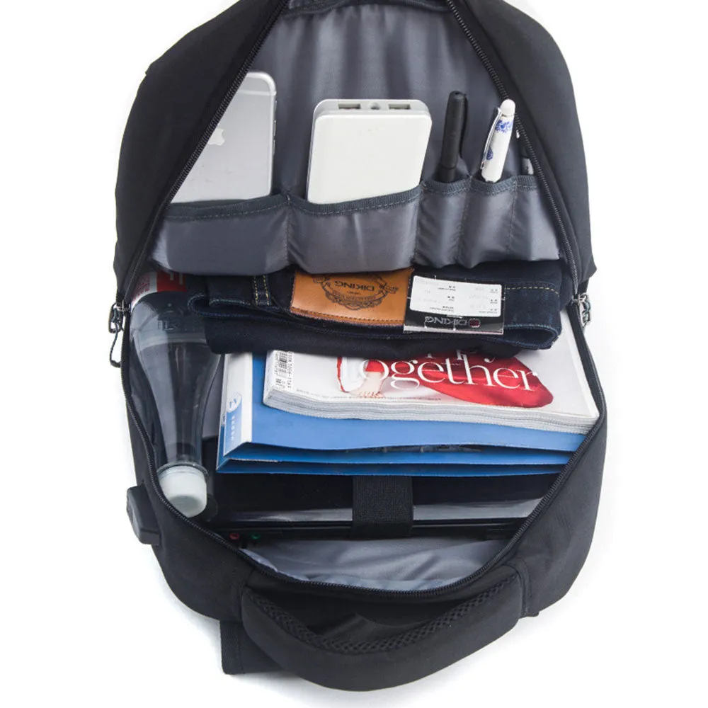 Fashion Backpack for Teens USB Lightweight Schoolbag Fits 15.6 Inches Computer Leisure Daypack