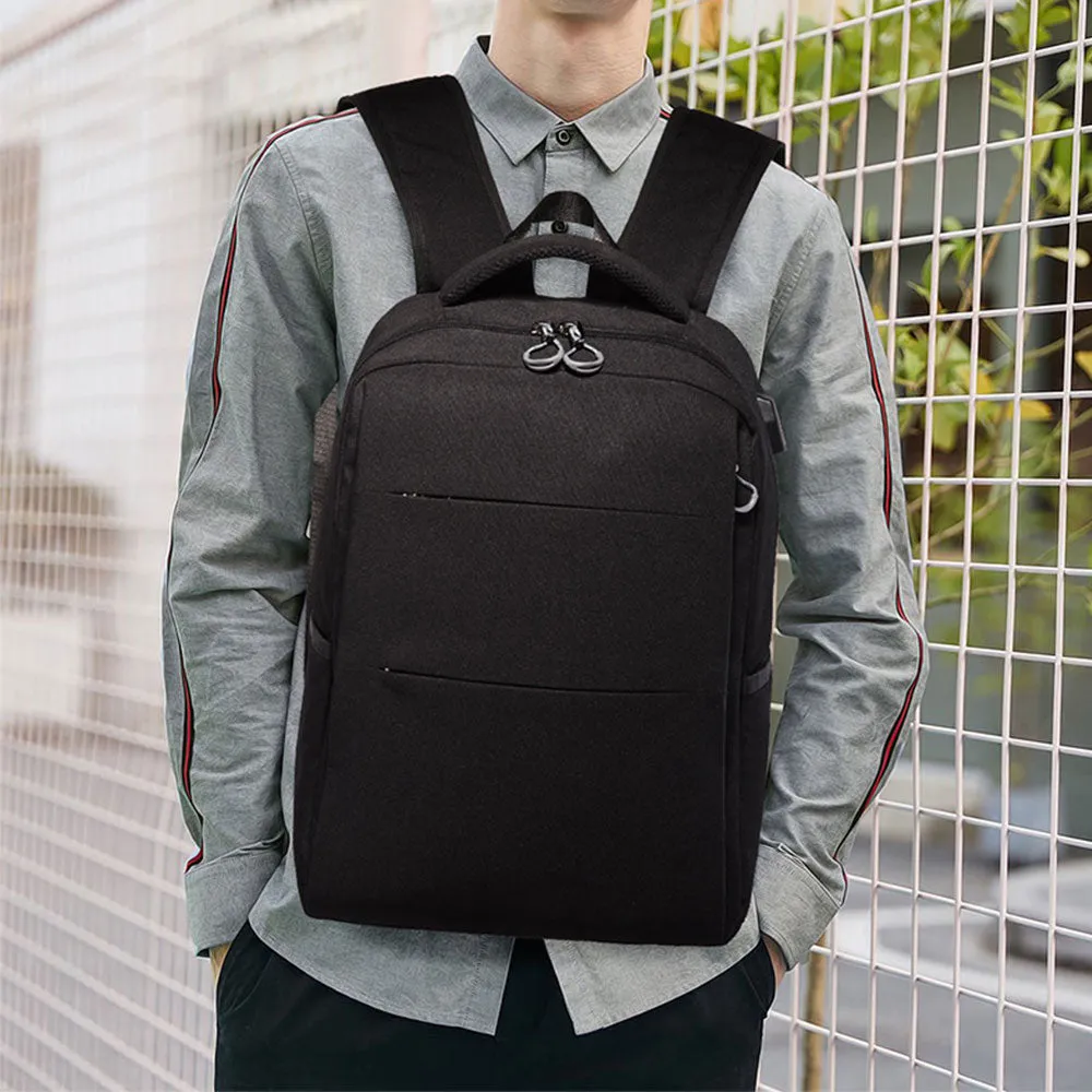 Fashion Backpack for Teens USB Lightweight Schoolbag Fits 15.6 Inches Computer Leisure Daypack
