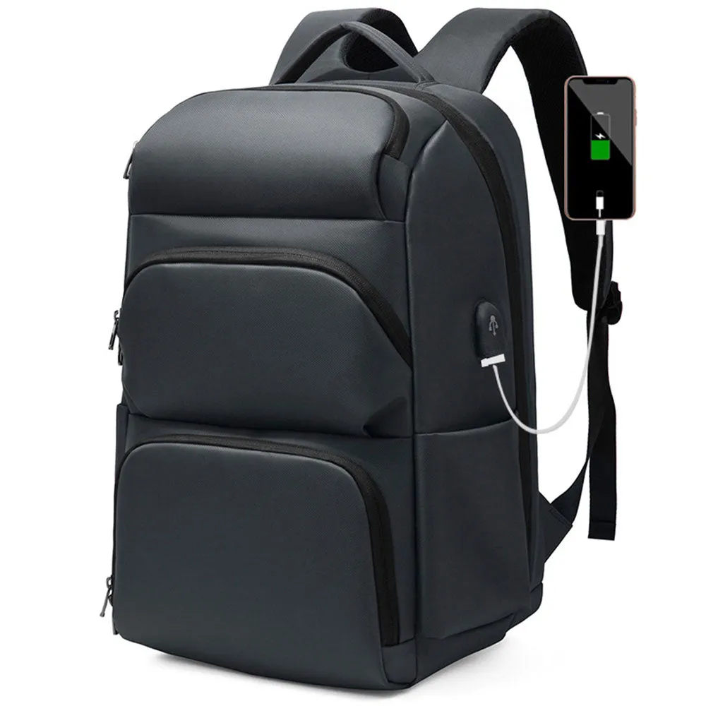 Fashion USB Charger Laptop Backpack for School Boys Men Business Anti-thfet Lightweight Travel Bag