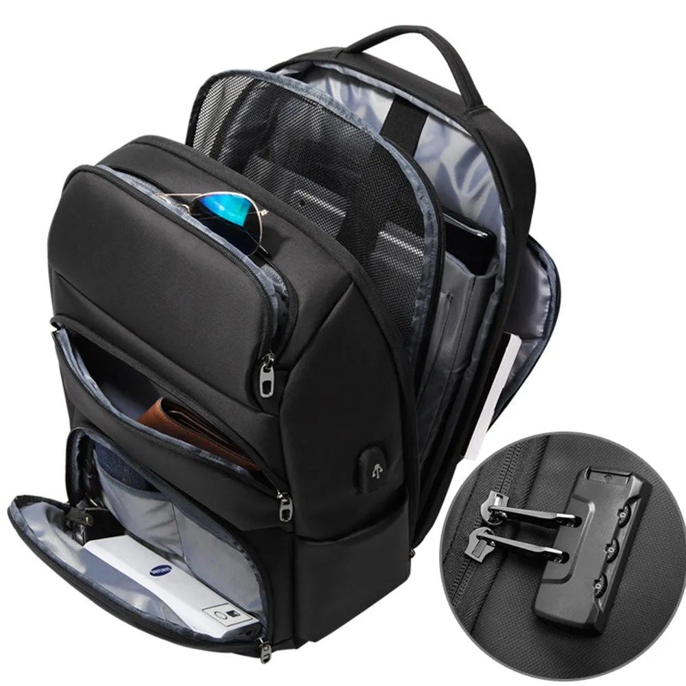 Fashion USB Charger Laptop Backpack for School Boys Men Business Anti-thfet Lightweight Travel Bag