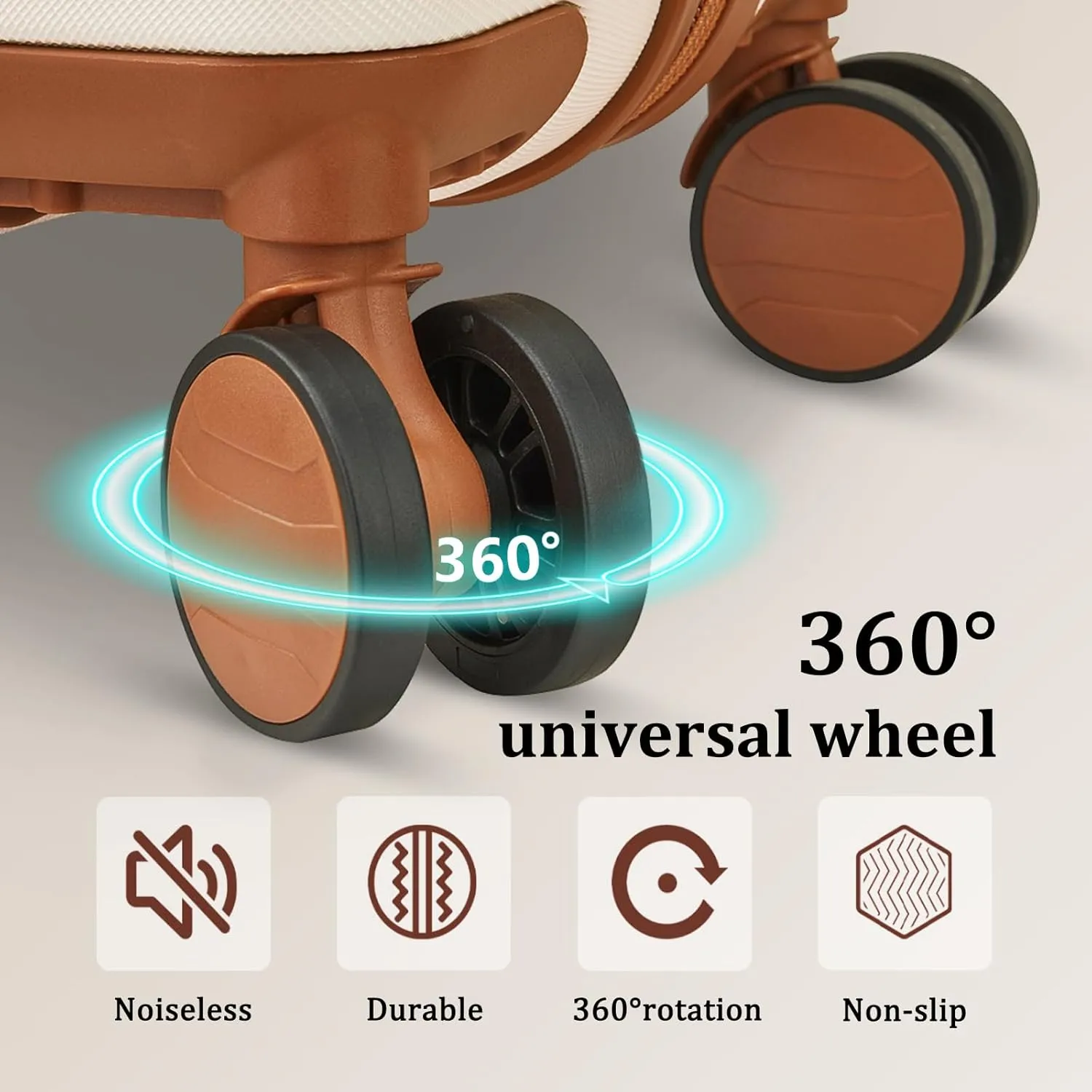 imiomo 28 IN Large Luggage, Suitcase with Spinner Wheels, Hardside 3PCS Set Lightweight Rolling Travel Luggage with TSA Lock(28"/Beige)