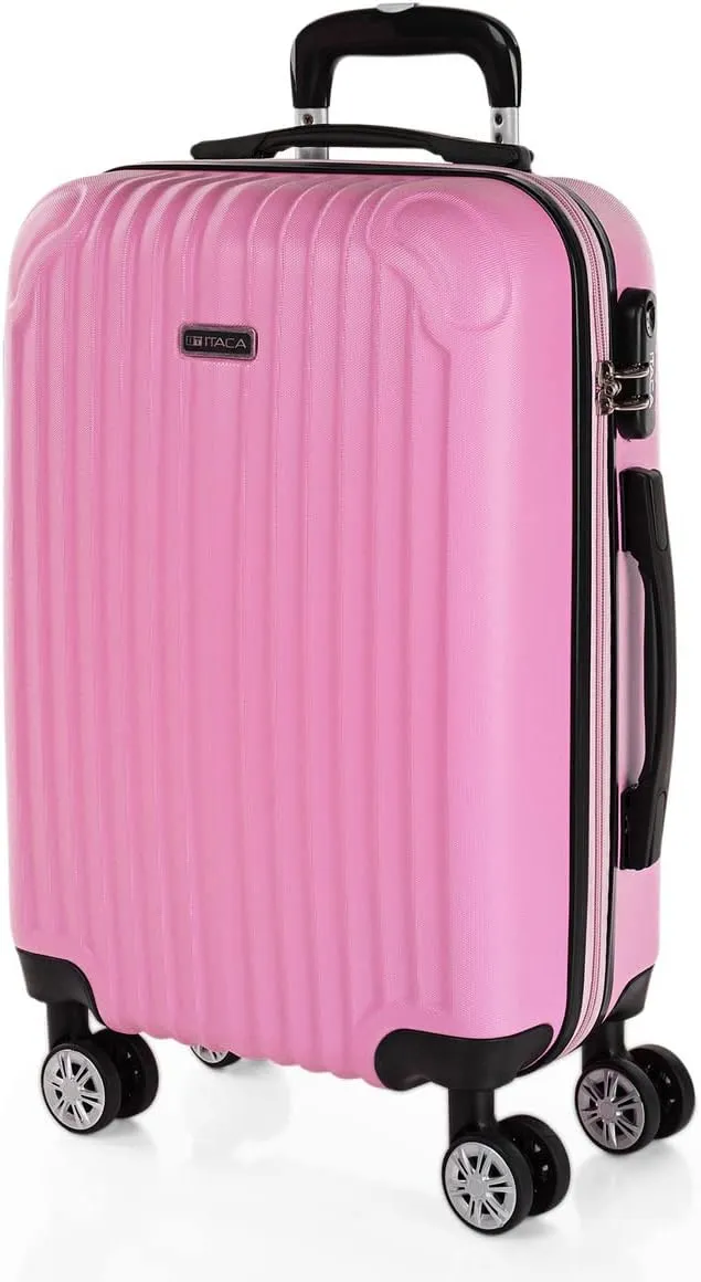 ITACA Juego Maletas de Viaje 4 Ruedas Trolley ABS. Extensibles Rgidas Resistentes y Ligeras. Mango Asas Candado. Pequea Cabina Low Cost, Mediana y Grande y Neceser. T71500