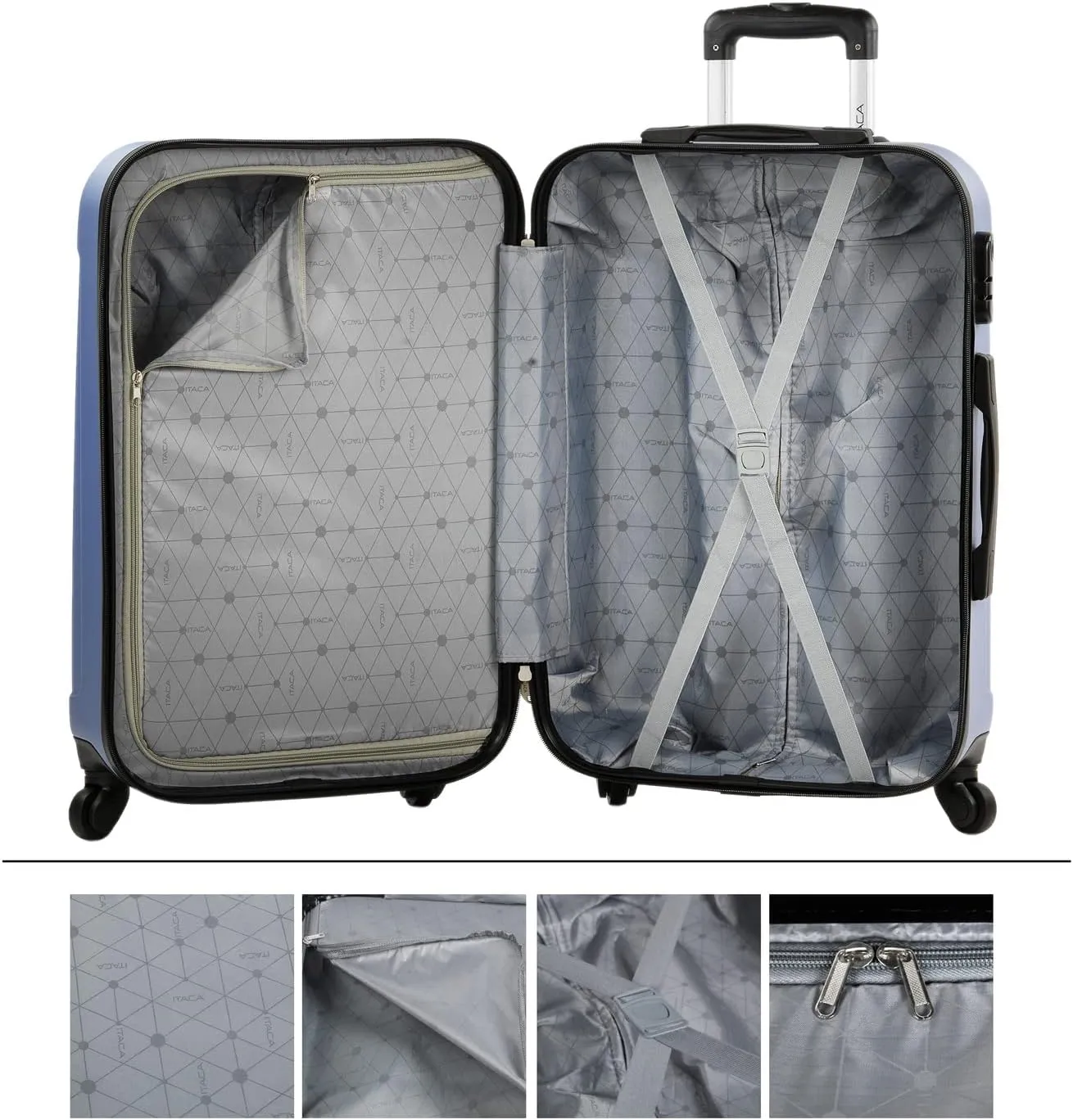 ITACA Travel Suitcase. 4 Wheel Suitcase Set - Travel Suitcase Set - Lightweight Travel Suitcase Set. Combination Lock 771100B