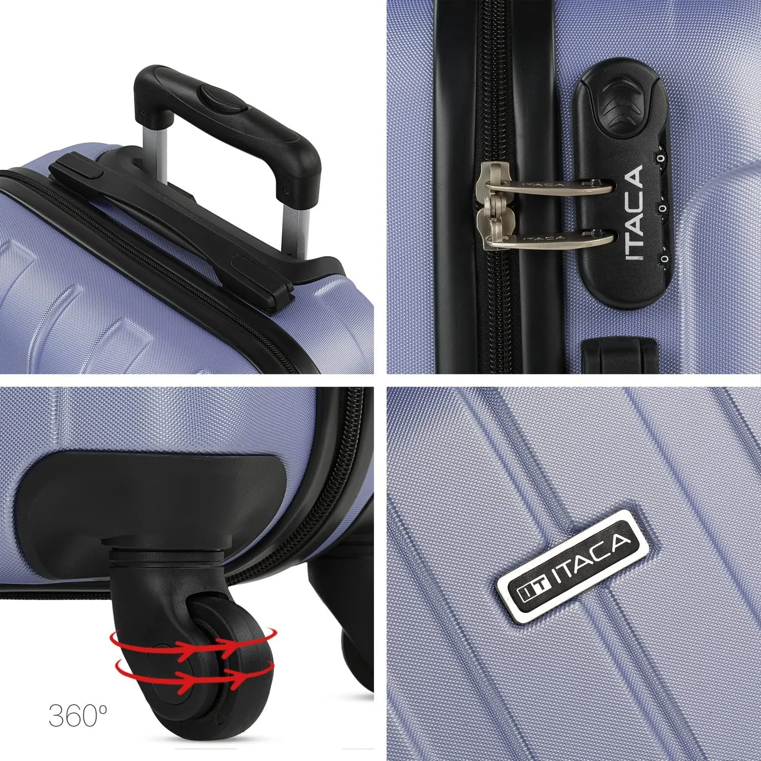 ITACA Travel Suitcase. 4 Wheel Suitcase Set - Travel Suitcase Set - Lightweight Travel Suitcase Set. Combination Lock 771100B