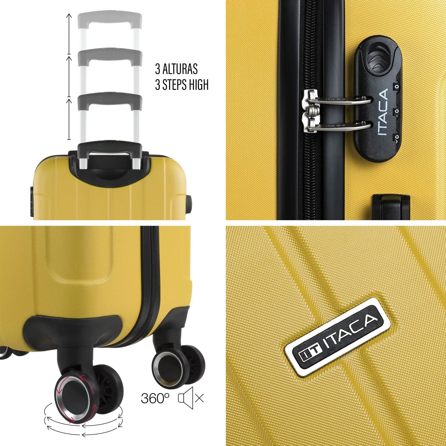 ITACA Travel Suitcase. 4 Wheel Suitcase Set - Travel Suitcase Set - Lightweight Travel Suitcase Set. Combination Lock 771100B