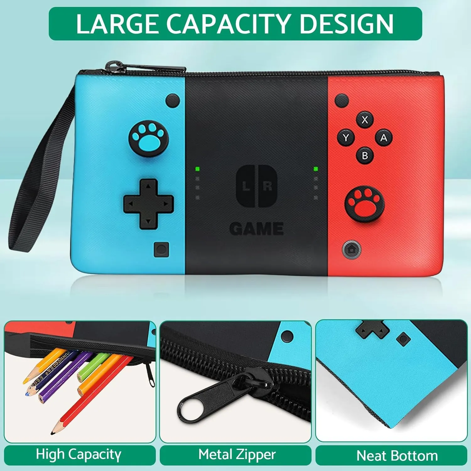 Kids Backpack For Boys，Gamer Boys Backpack For Children Teens Elementary Middle School, 17″ Students Bookbag