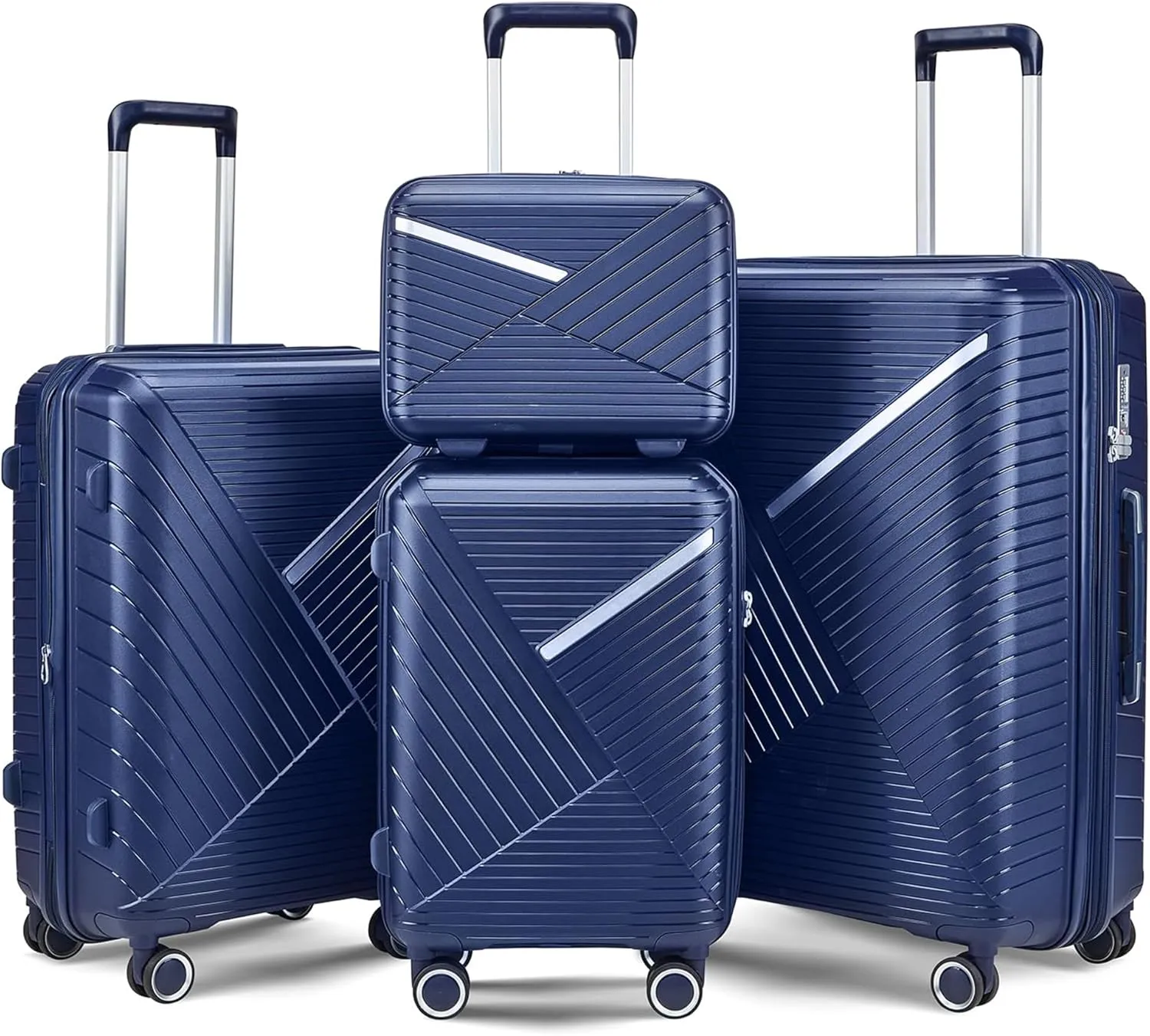 Luggage Sets 4 Piece, Hard Shell Lightweight Carry on Expandable Suitcase with Spinner Wheels Travel Set TSA Lock