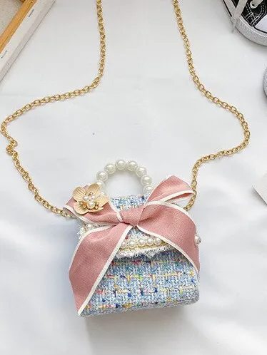 Mini Rainbow Tweed Crossbody Handbag