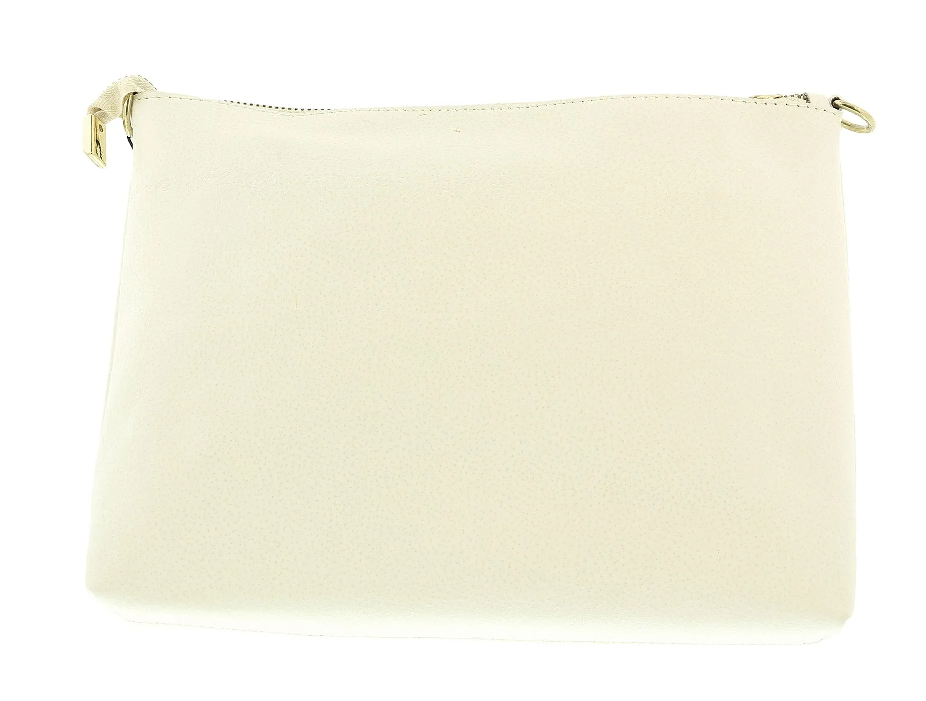 Pierre Cardin Cream Leather Simple Everyday Small Clutch Crossbody Pouch