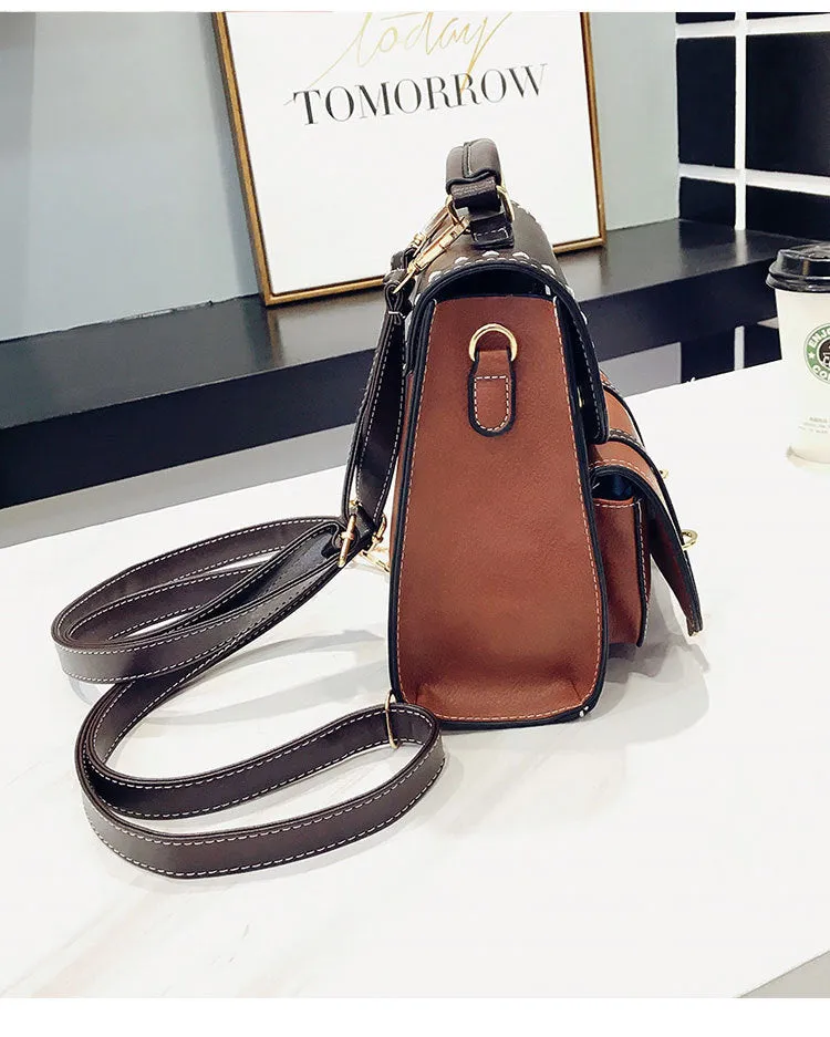 Pu Leather Preppy Women Famous Backpack