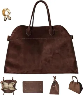 PU Leather Tote Bag for Women,Large Capacity Shoulder Bag,Luxury Retro Casual Hobo Purse