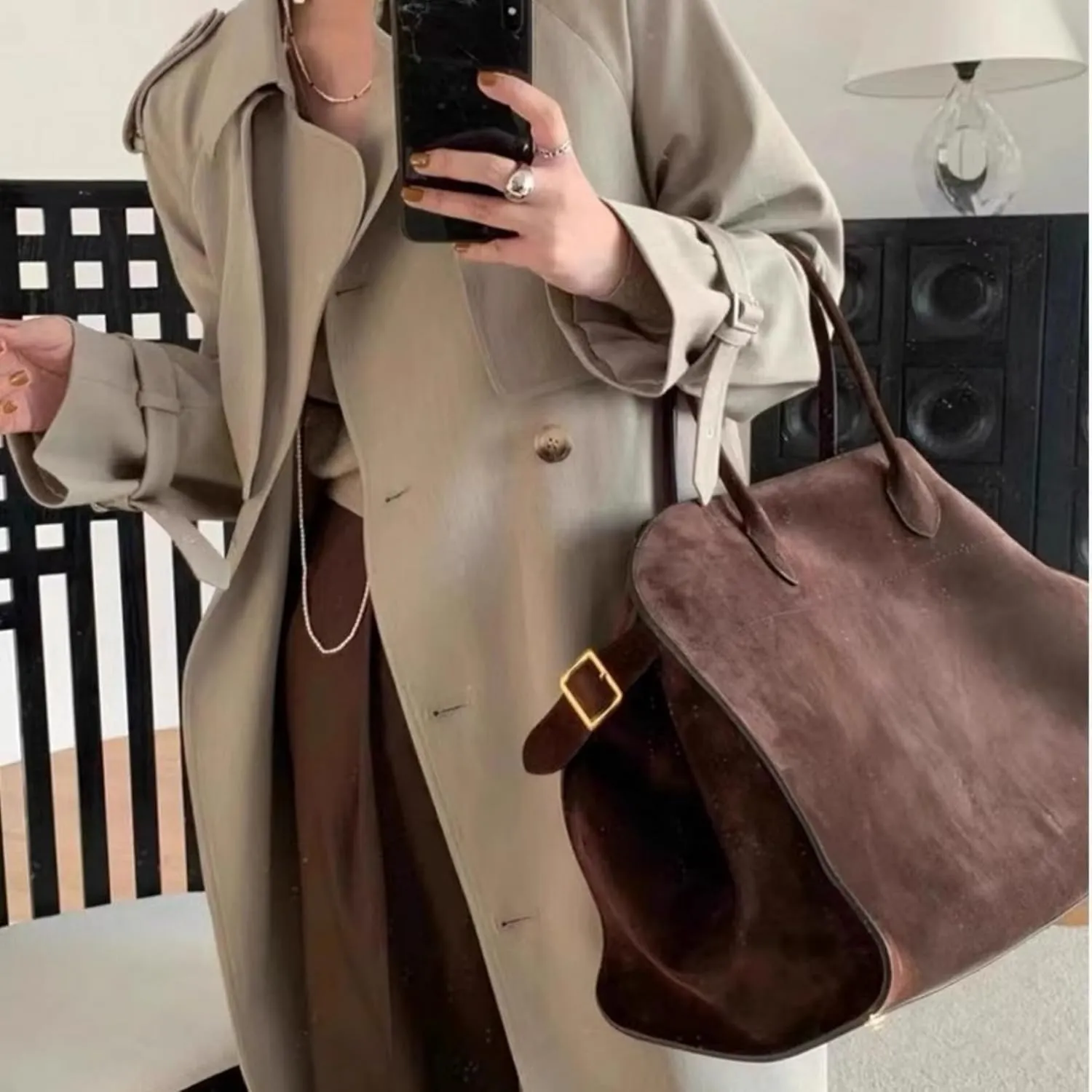 PU Leather Tote Bag for Women,Large Capacity Shoulder Bag,Luxury Retro Casual Hobo Purse