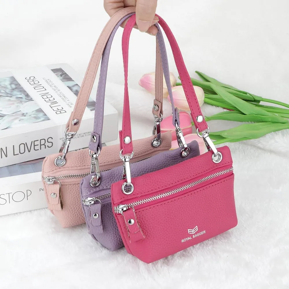 RFID Blocking Coin Purse for Women Genuine Leather Portable Small Handbag Fashion Casual Clutch Wallet 2800