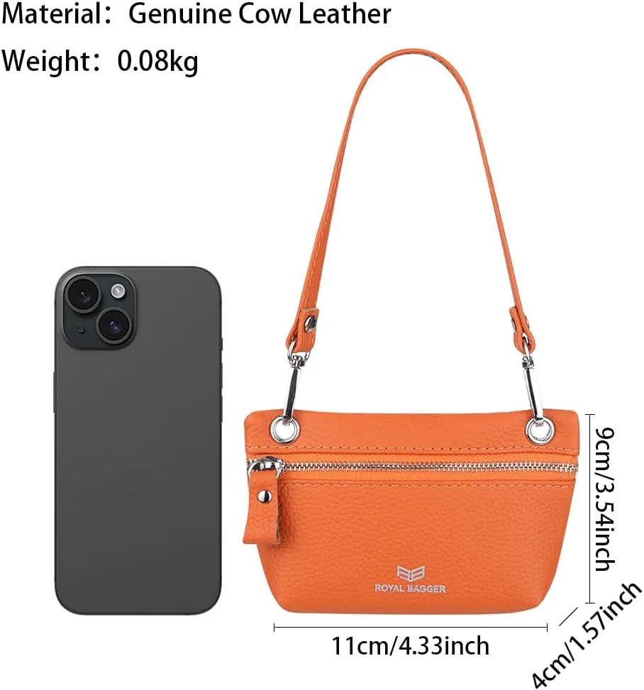 RFID Blocking Coin Purse for Women Genuine Leather Portable Small Handbag Fashion Casual Clutch Wallet 2800