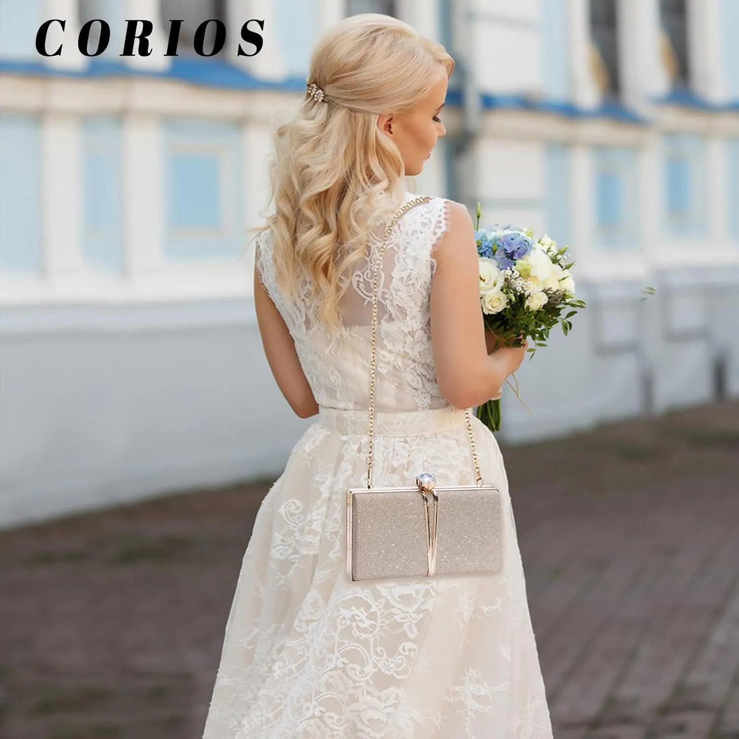 Rhinestone Evening Bag for Women Sequin Clutch Bag Bridal Wedding Purse Glitter Shoulder Bag Luxury Crystal Handbag