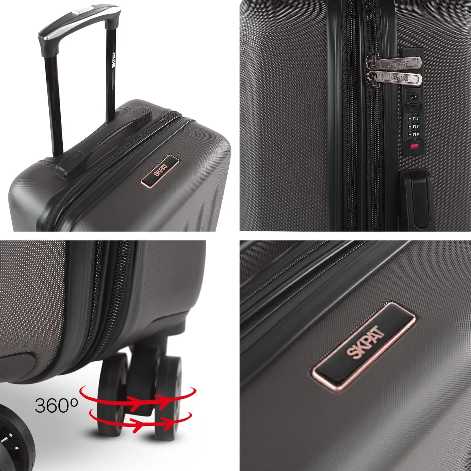 SKPAT - Travel Suitcases Set Suitcases 4 Wheels - Travel Luggage Set - Lightweight Travel Suitcases Set Combination Lock