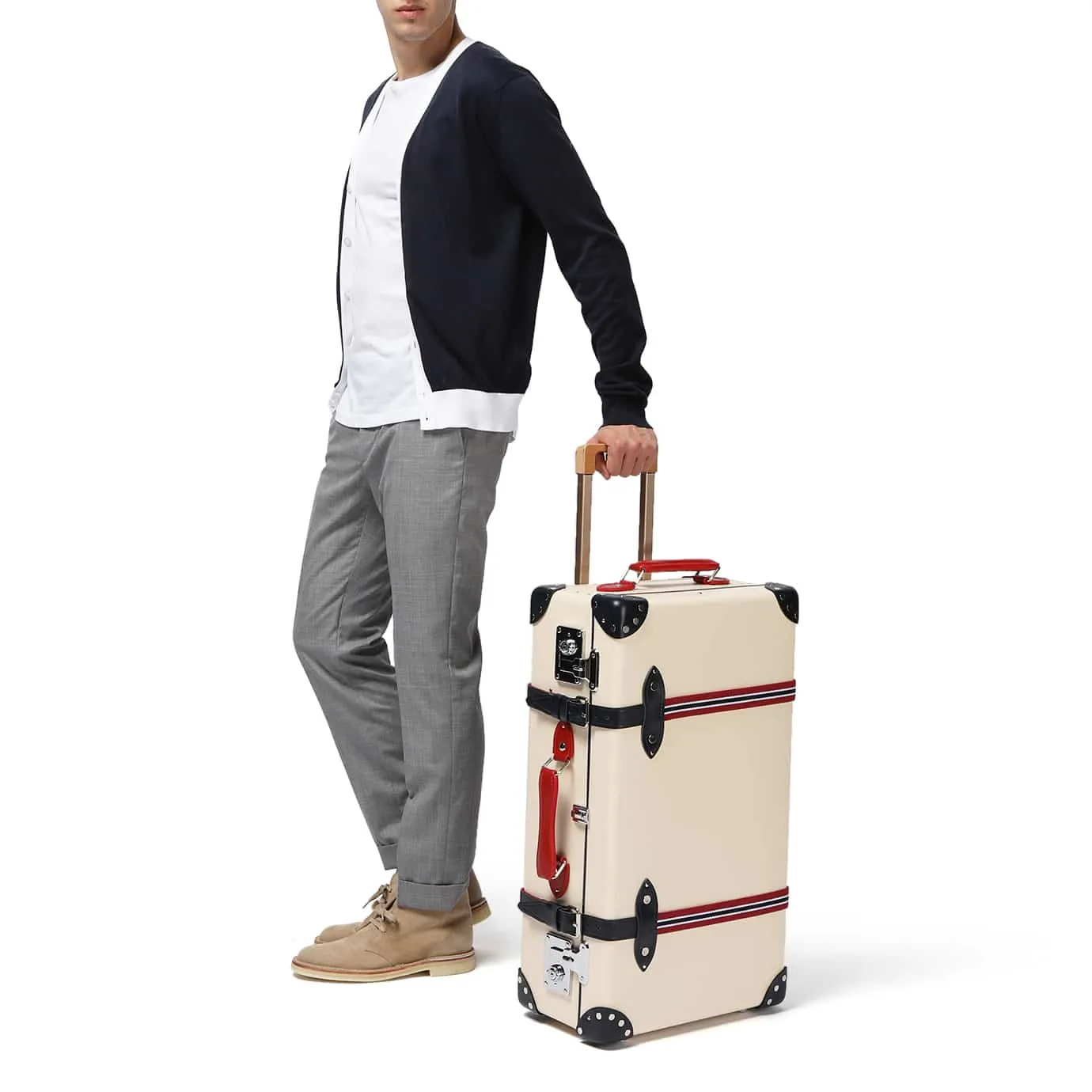 St. Moritz · Medium Check-In - 2 Wheels | Ivory/Navy