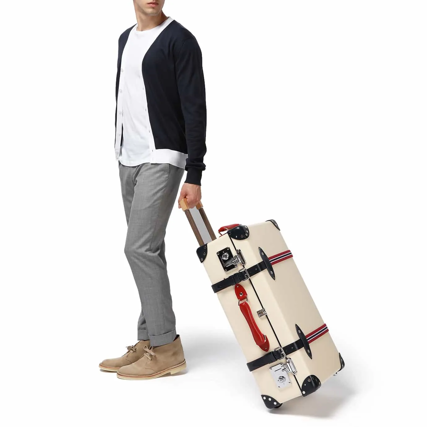 St. Moritz · Medium Check-In - 2 Wheels | Ivory/Navy