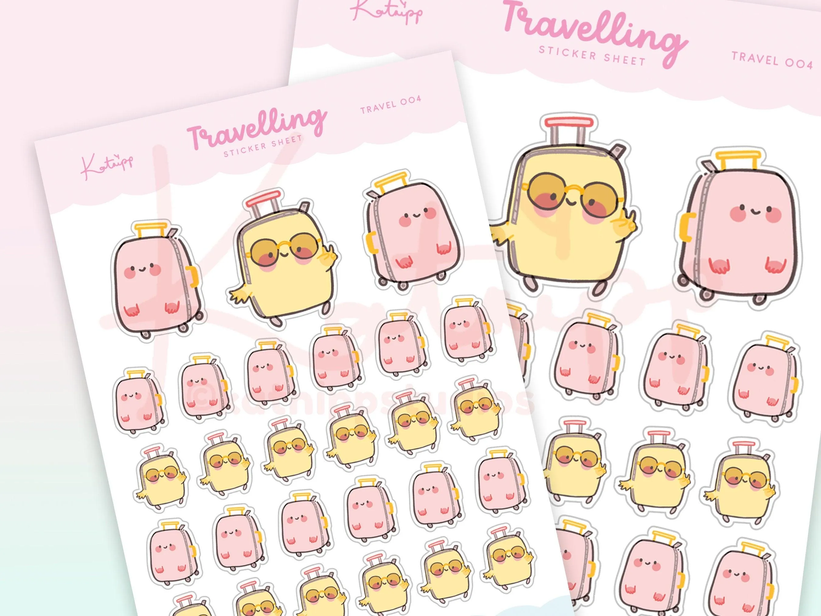 Suitcase Travel Planner Stickers - TRAVEL004