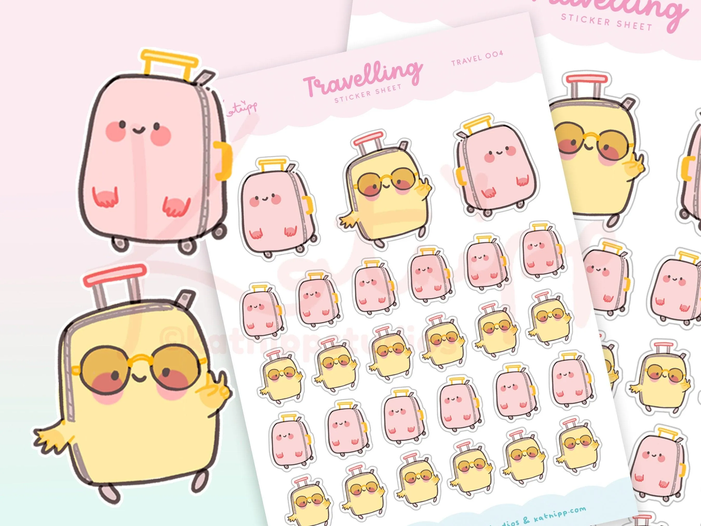 Suitcase Travel Planner Stickers - TRAVEL004