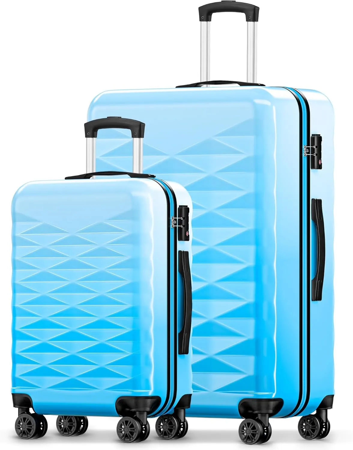 Suitour Luggage Sets 2 piece, Hardshell Lightweight Travel Suitcase with Spinner Wheel 20/28 inch Travel Suitcase set