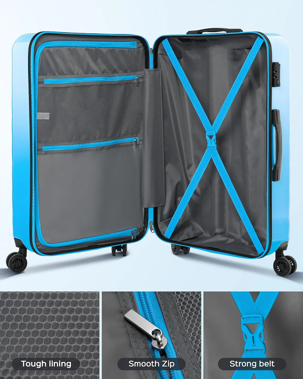 Suitour Luggage Sets 2 piece, Hardshell Lightweight Travel Suitcase with Spinner Wheel 20/28 inch Travel Suitcase set