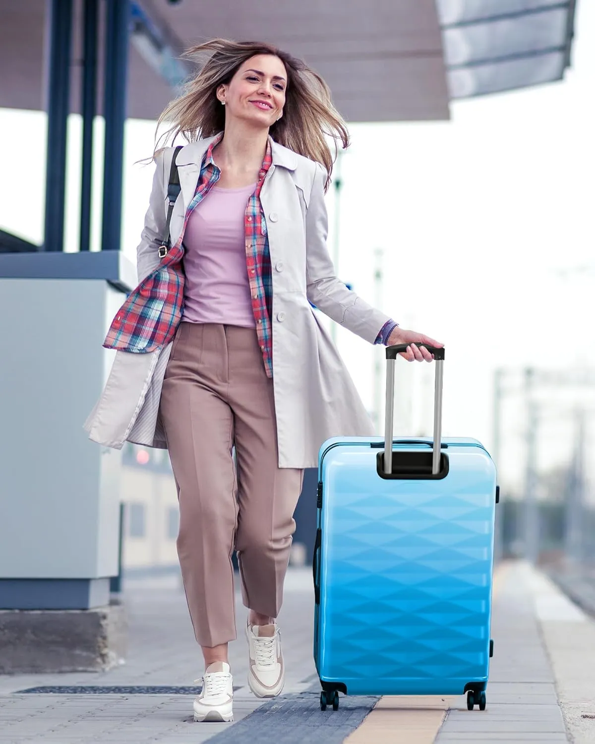 Suitour Luggage Sets 2 piece, Hardshell Lightweight Travel Suitcase with Spinner Wheel 20/28 inch Travel Suitcase set