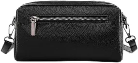 Women Shoulder Bags, Genuine Leather Crossbody Bag Top Layer Cowhide Small Messenger Handbag Ladies' Casual Phone Bag