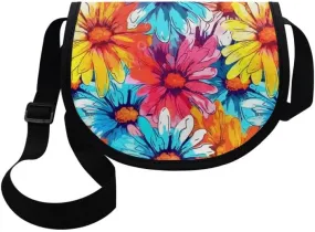 Women Small Tote Bag Van Gogh Starry Night Modern Abstract Aesthetic Colorful Casual Satchel Pack Semi Circle Bag