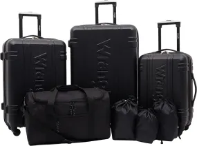 Wrangler Venture Luggage and Travel, Black, 7-Piece Set